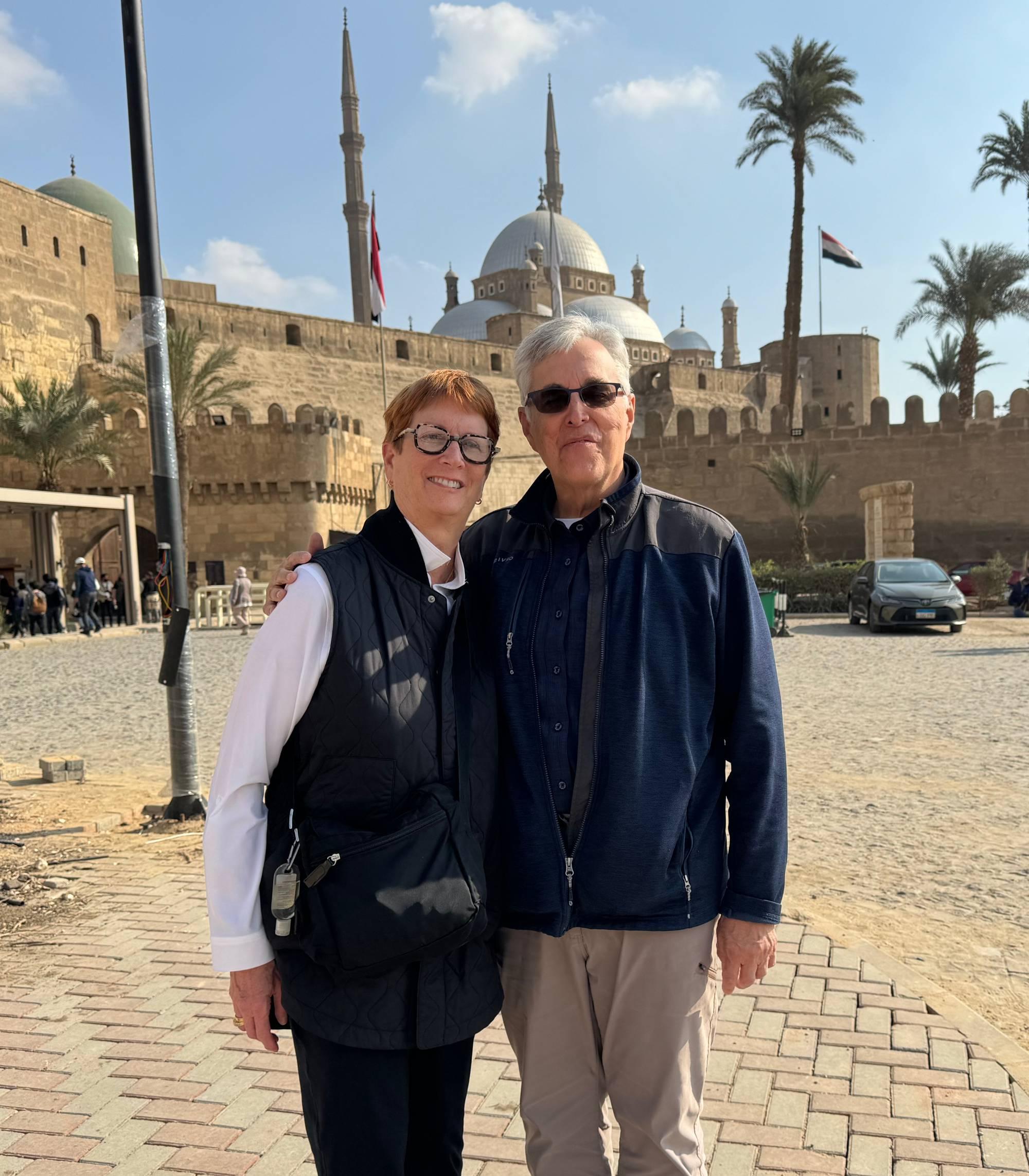 Lisa Kasmer and her husband while traveling